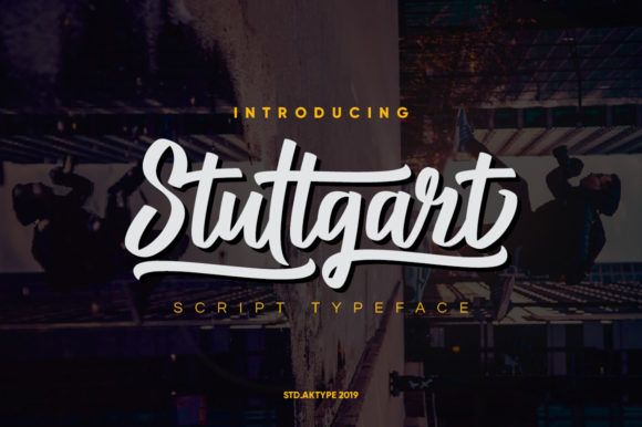 Stuttgart Script Font Poster 1