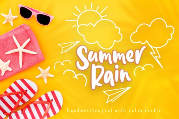 Summer Rain Font Poster 1