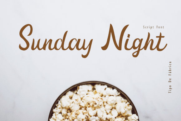 Sunday Night Script Font Poster 1