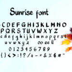 Sunrise Font Poster 3