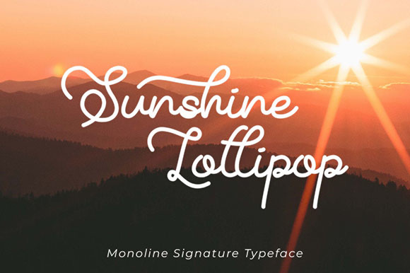 Sunshine Lollipop Font Poster 1