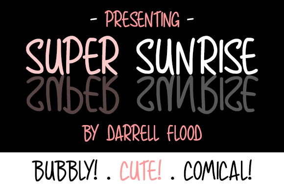 Super Sunrise Font Poster 1