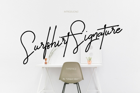 Surfshirt Signature Font Poster 1