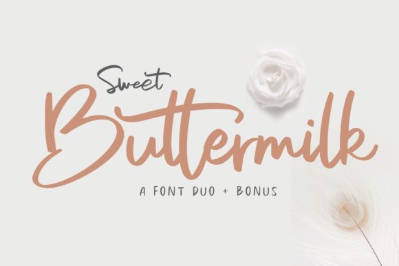 Sweet Buttermilk Duo Font Poster 1