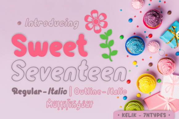 Sweet Seventeen Font Poster 1