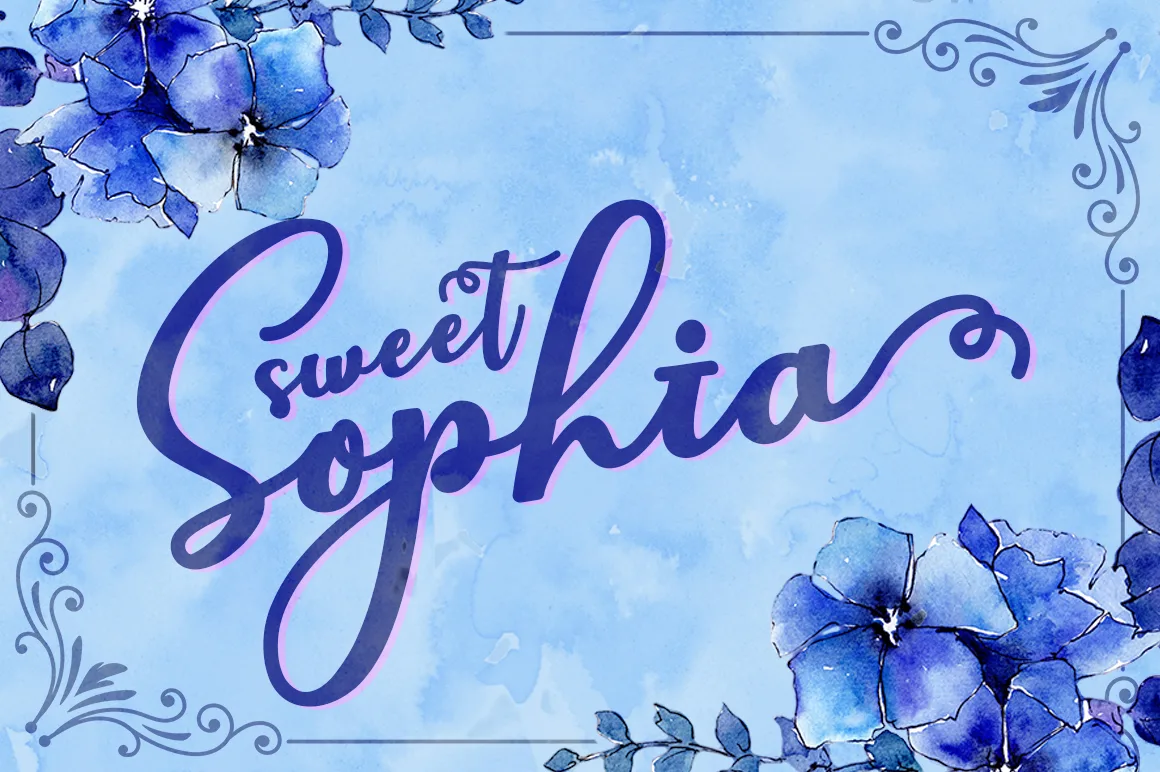 Sweet Sophia Font Sweet Sophia Font Poster 1