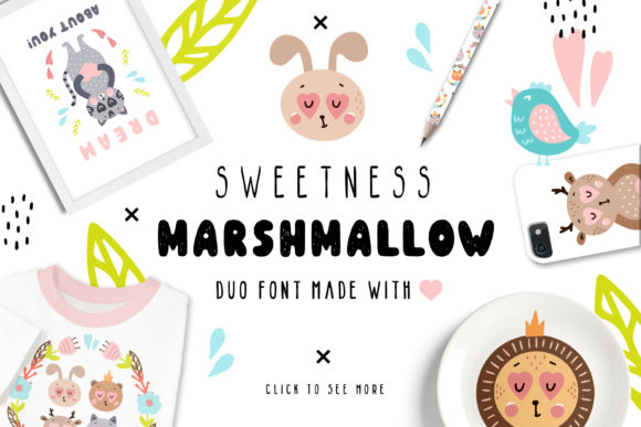 Sweetness Marshmallow Duo Font Poster 1