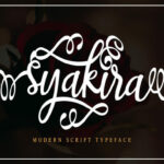 Syakira Script Font Poster 1