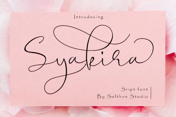 Syakira Script Font Syakira Script Font Poster 1