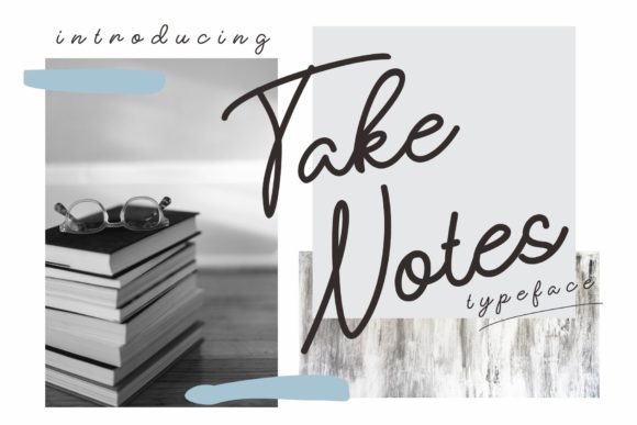 Take Notes Font Poster 1