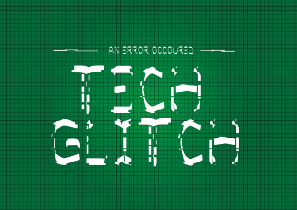 Tech Glitch Font Poster 1