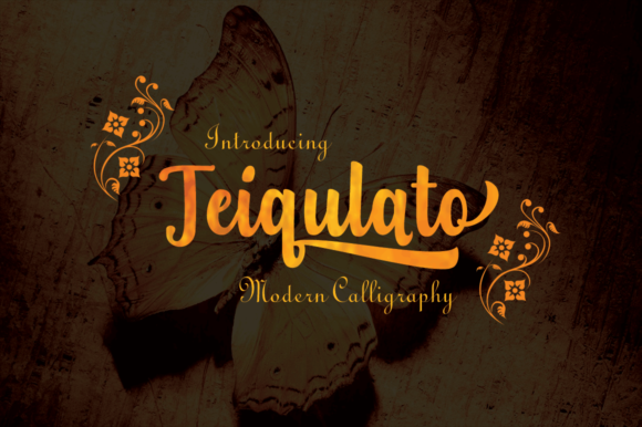 Teiqulato Script Font Poster 1