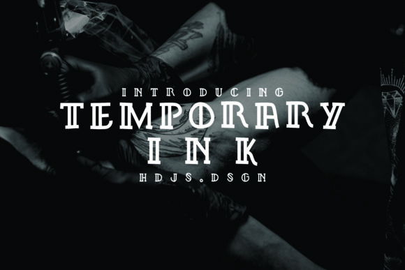 Temporary Ink Font Poster 1