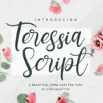 Teressia Script Font Poster 1