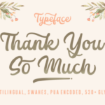 Thank You so Much Font Poster 1