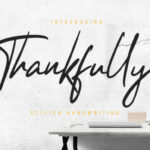 Thankfully Script Font Poster 1