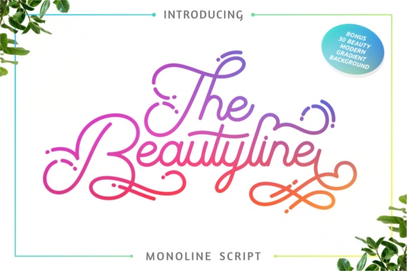 The Beautyline Font Poster 1