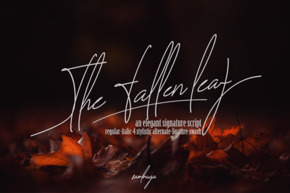 The Fallen Leaf Font