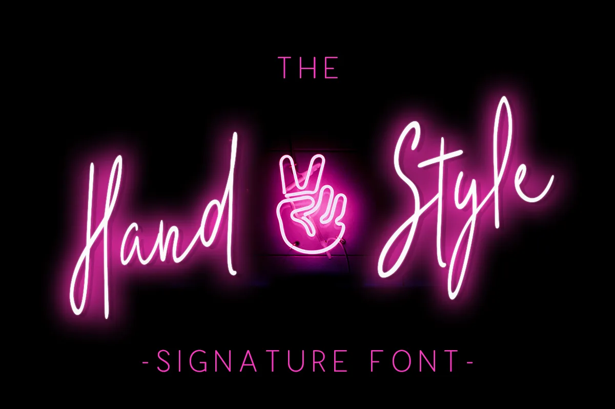 The Hand Style Font The Hand Style Font Poster 1