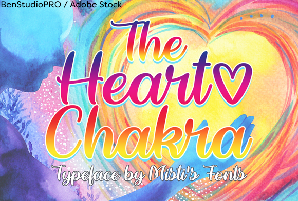 The Heart Chakra Font Poster 1