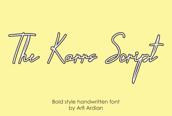 The Karrs Script Font Poster 1