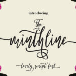 The Minthline Script Font Poster 1
