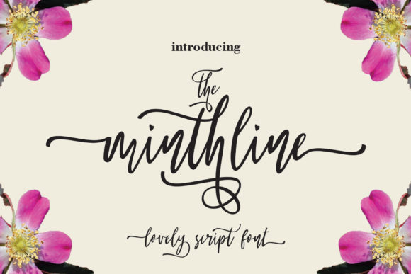 The Minthline Script Font Poster 1