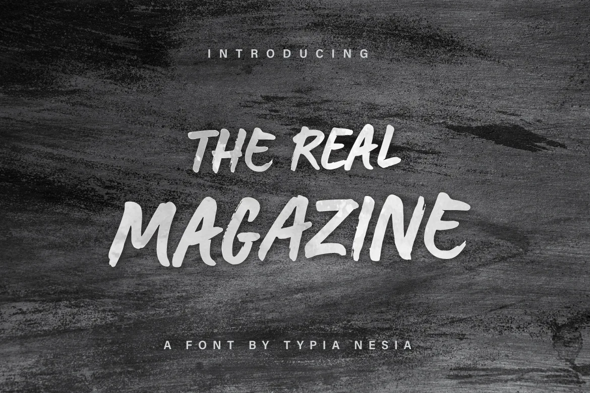 The Real Magazine Font The Real Magazine Font Poster 1