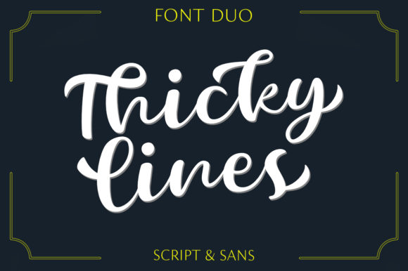 Thickylines Font Poster 1