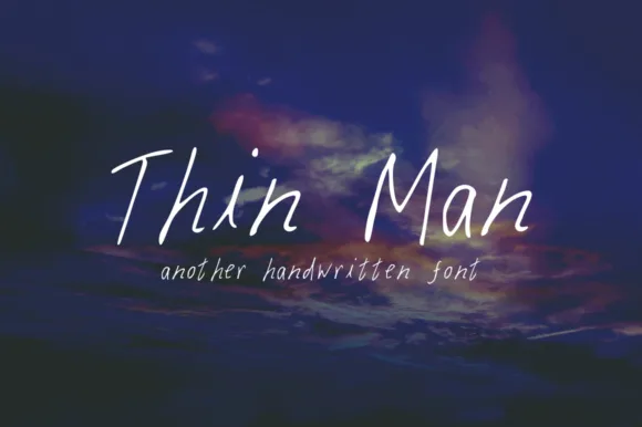 Thin Man Font Thin Man Font Poster 1