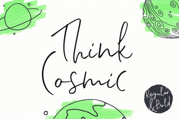Think Cosmic Font Poster 1