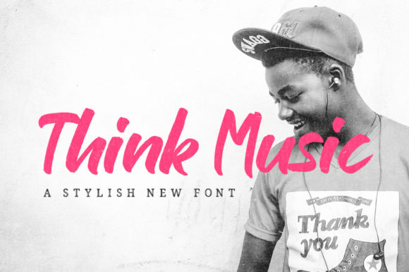 Think Music Font Poster 1