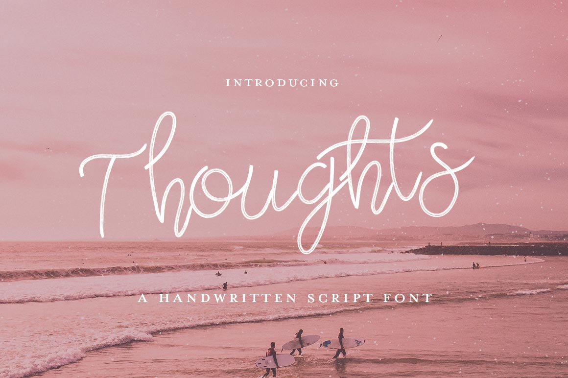 Thoughts Script Font Poster 1