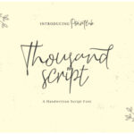 Thousand Script Font Poster 1