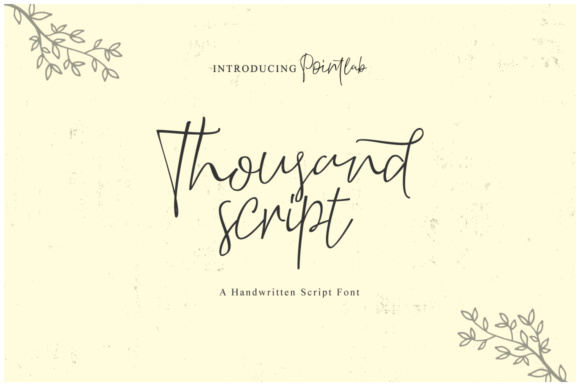 Thousand Script Font Poster 1