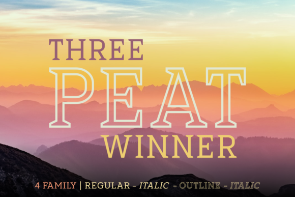 Three Peat Winner Family Font Poster 1