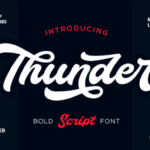 Thunder Script Font Poster 1