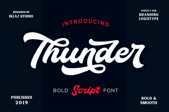 Thunder Script Font Poster 1