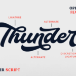 Thunder Script Font Poster 2