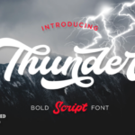 Thunder Script Font Poster 10