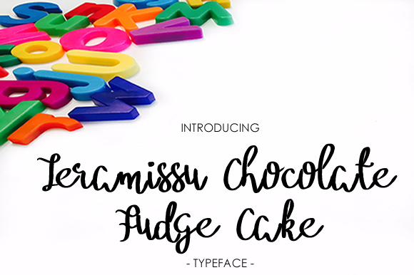 Tiramisu Chocolate Fudge Cake Font Poster 1