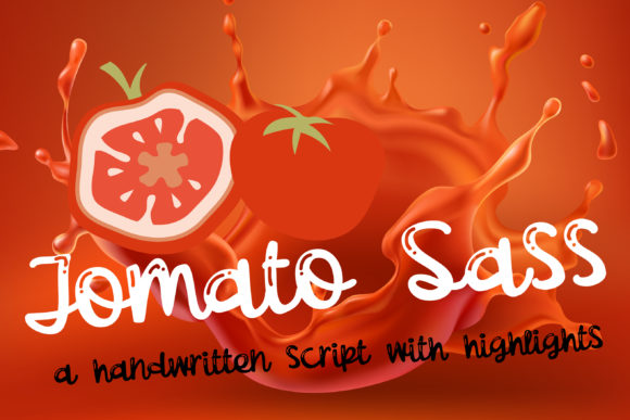 Tomato Sass Font Poster 1