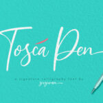 Tosca Pen Script Font Poster 1