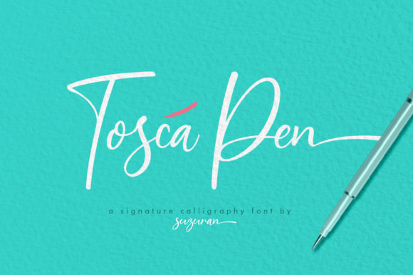 Tosca Pen Script Font Poster 1