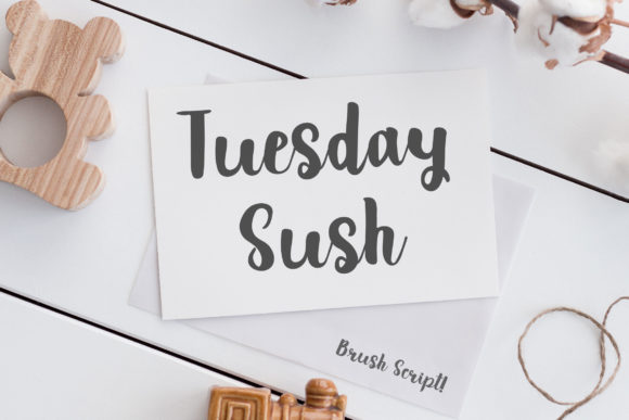 Tuesday Sush Font Poster 1