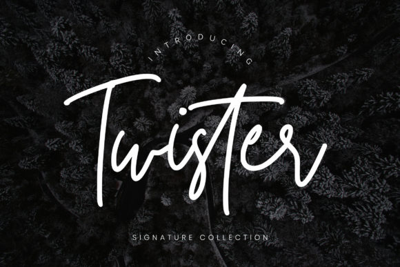 Twister Script Font Poster 1