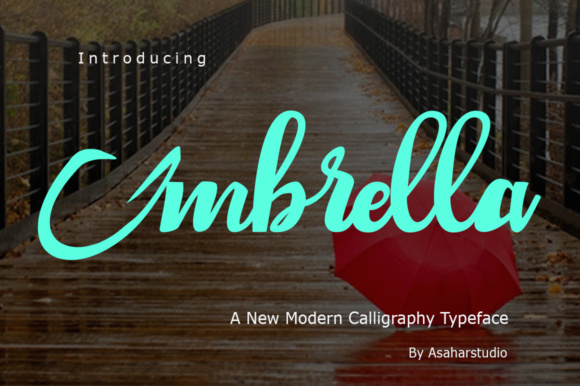 Umbrella Font Poster 1