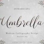 Umbrella Script Font Poster 1