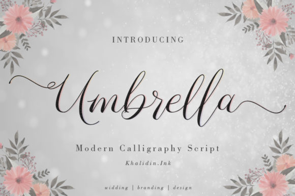 Umbrella Script Font Poster 1