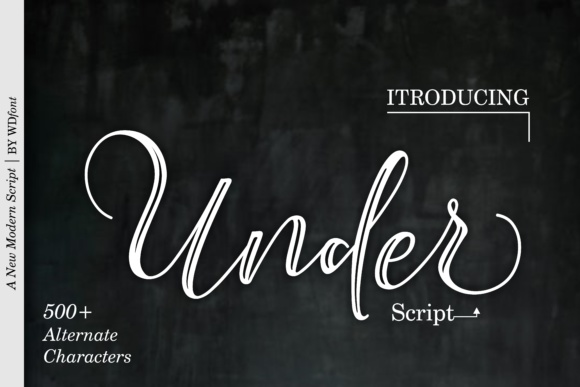 Under Script Font Poster 1